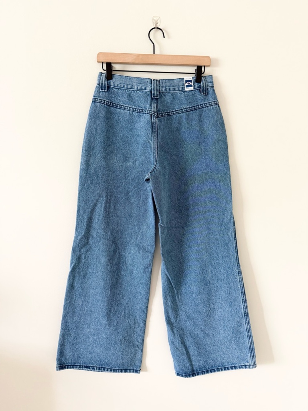 Molly Bracken Blue Low Rise Wide Leg Jeans Medium Wash Size S - Picture 5 of 8